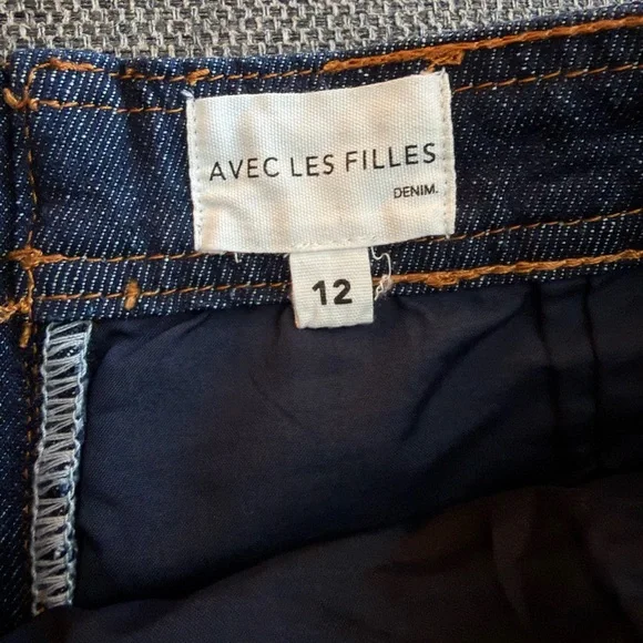 Avec Les Filles Indigo Denim Skirt - Picture 3 of 8